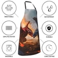 thumbnail image 5 of Kdxio Lava Dragon Apron with Pockets Adjustable Kitchen Aprons for Men Women Waterproof Aprons for Cooking,Drawing,Crafting, Baking Household Cleaning, 5 of 8