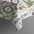 thumbnail image 3 of White Christmas Wreath Pattern Rectangle Tablecloth 60"x84",Waterproof Polyester Rectangle Table Cloth, Wipeable Spillproof Polyester Tablecloth for Dining, Camping, Indoor and Outdoor, 3 of 5
