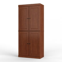 Palace Imports 100% Solid Wood Kitchen Pantry Storage Cabinet with Doors, Adjustable Shelves and 2-Drawers, Mocha
