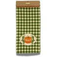 thumbnail image 5 of Serafina Home Fall Table Runner: Green and Beige Farmhouse Country Check with Blessed Harvest Welcome, Printed on Cotton Fibers with Faux Burlap Weave., 5 of 5