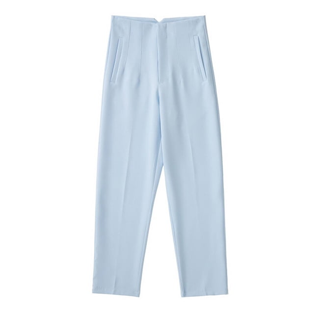 Pantalones TRAF para mujer, pantalones negros Beige de cintura alta para mujer, ropa de oficina, ropa de calle, pantalones Y2k, pantalones de moda para mujer primavera 2022 Deng Xun unisex