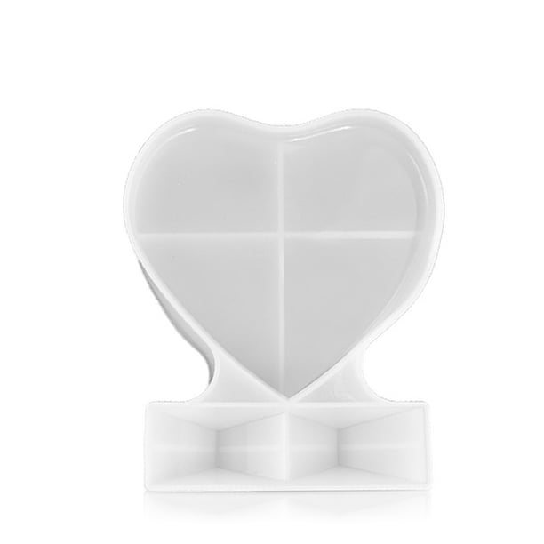 Imagen Marco Soporte Moldes Moldeos DIY Regalo Fotografías en forma de corazón Molde de silicona Resistencia al calor Disparo de escritorio flexible Pequeño marco de forma de corazón Yuarrent HA010008-01