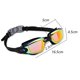 thumbnail image 2 of style 1 2 juegos de gafas de natación, gafas de natación galvanizadas antivaho, gafas de natación de silicona para adultos, gafas de natación para miopía, 2 of 5