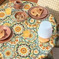 thumbnail image 5 of Boho 60 inch Round Tablecloth Vintage Floral Circle Table Cloths Colorful Table Cloth Circular for Kitchen Dining Dinner Tables Tabletop Decoration, 5 of 8