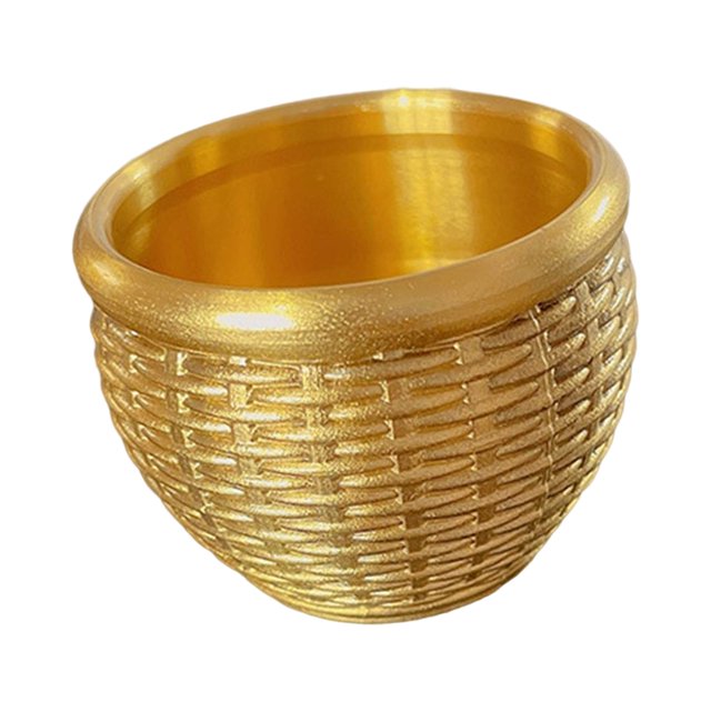 China Latón Fengshui Copa Utensilios de cocina Adornos Estatua Escultura Bar Vasos Tazones Cuenca Adorno para beber Escritorio Regalos Decoración Baoblaze Cuenco Fengshui de latón
