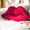 Pink, variant on Phantoscope Lips Throw Pillows Smooth Soft Velvet Cushion with Insert Included, Decorative Lumbar Pillow for Couch Bed Living Room, Dark Red, 24 x 12 Inches