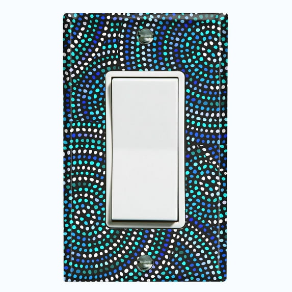 Metal Light Switch Plate Cover Colorful Safari African Tribal Art Pattern SFR022