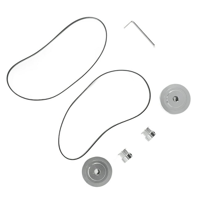 Ensemble de Roues Synchrones, Roue Synchrone d'Imprimante 3D Alliage d'Aluminium Caoutchouc Faible Friction Traitement d'Oxydation Robuste Sans Glissement Stable pour Travail Industriel 20t 5mm0.2in Plus 60t