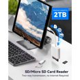 thumbnail image 4 of 2 In 1 SD and TF Card Reader for iPhone iPad, Dual Connector (Lightning & USB-C) Micro SD Memory Card Adapter Portable Trail Camera Viewer, No Driver Needed, Plug and Play, 4 of 7