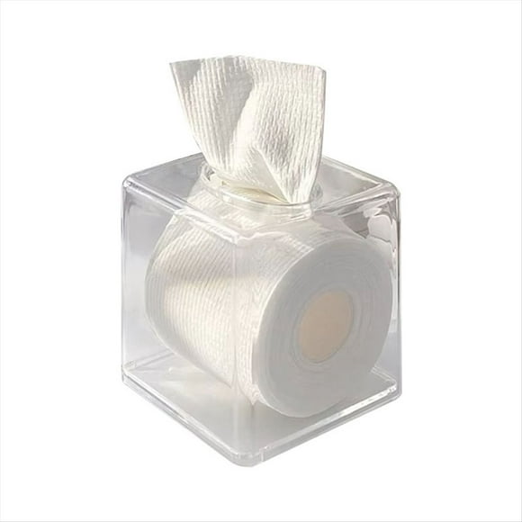 1 Caja de Pañuelos Transparente para Sobremesa, para Baño, Cocina, Uso Doméstico.