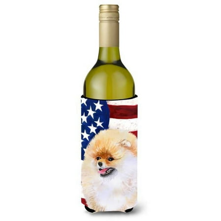 

Pomeranian Patriotic Wine Bottle Beverge Insulator Hugger