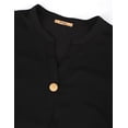 thumbnail image 4 of Borke Women's V Neck Chiffon Blouses for Work Casual Long Sleeve Shirt Tunic Tops, 4 of 6