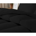 thumbnail image 5 of 5 Piece Luxurious Straight Line Pattern Comforter All Season 800 Threads Count Oversized Super King Size - Ultra Soft 550 GSM 100% Egyptian Cotton (Solid Black Colour ), 5 of 6