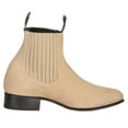 thumbnail image 4 of Men's Nubuck Leather Classic Charro Ankle Boots 'El Canelo' Atlas Sand 228, 4 of 6