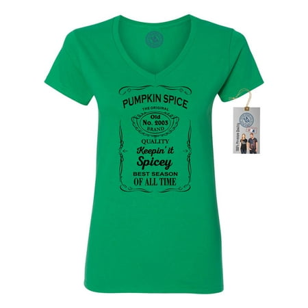 Pumpkin Spice Shirt Best Season Womens V Neck T-Shirt