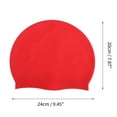 thumbnail image 4 of Unique Bargains 1 Pc Silicone Waterproof Solid Swim Cap Red, 4 of 5