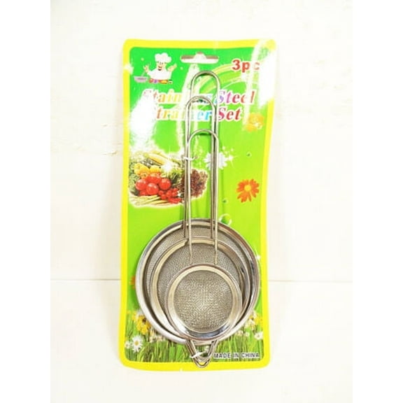Stainless Steel Mesh Strainer Set Ingredient Strainers Sifters Kitchen Utensil
