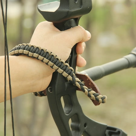 Archery Compound Bow Strap Archery Compound Bow Adjustable Braided Cord Bow Wrist Sling Strap for Hunting Target Practice Sports Accessories