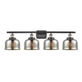 thumbnail image 2 of Innovations Lighting  Ballston Urban Bell - 4 Light 38" Bath Vanity Light Silver Plated Mercury/Black Antique Brass Finish, 2 of 5