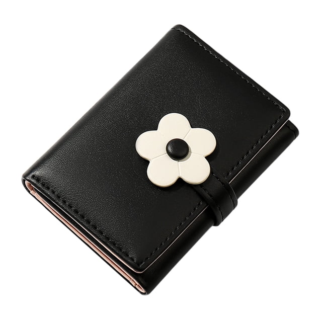 Ladies And Cute Flower Student Wallet Short Three Fold Ladies Wallet Cute Wallets Cute Wallets for Women Cow Wallet Wallets for Men Girls Wallets Wallet Men Mens Metal Wallets Custom Wallet Cow Print