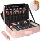 thumbnail image 2 of Bolsa de Maquillajede de Viaje Portátil Profesional, 3 Layer, 34x23x12cm Bolsa de Cosméticos Impermeable con Divisor Ajustable Adecuada para Cosméticos, Cepillo de Maquillaje, 2 of 7