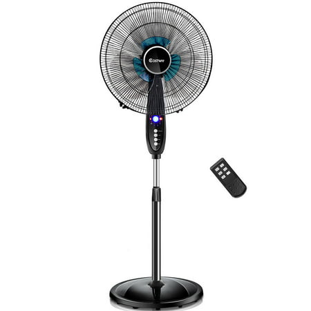 16'' Adjustable Oscillating Pedestal Fan Remote