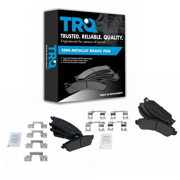 TRQ Front & Rear Semi-Metallic Disc Brake Pad Kit Set for GM Truck SUV New BFA20079
