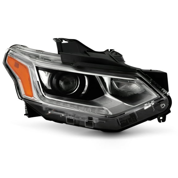 AKKON - Fits 2018-2022 Chevy Traverse HID/Xenon [LED DRL Running] Projector Chrome Headlight Passenger Right Replacement