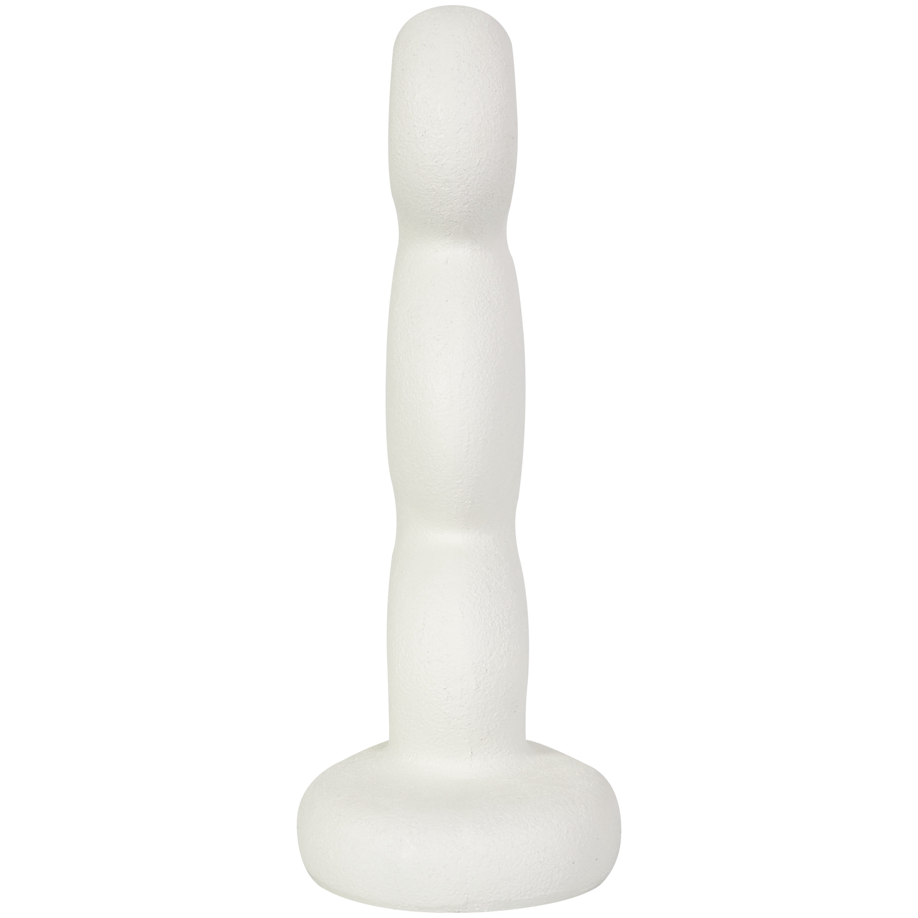 9" x 14" White Resin Stacked Circle Ring Abstract Sculpture, by DecMode