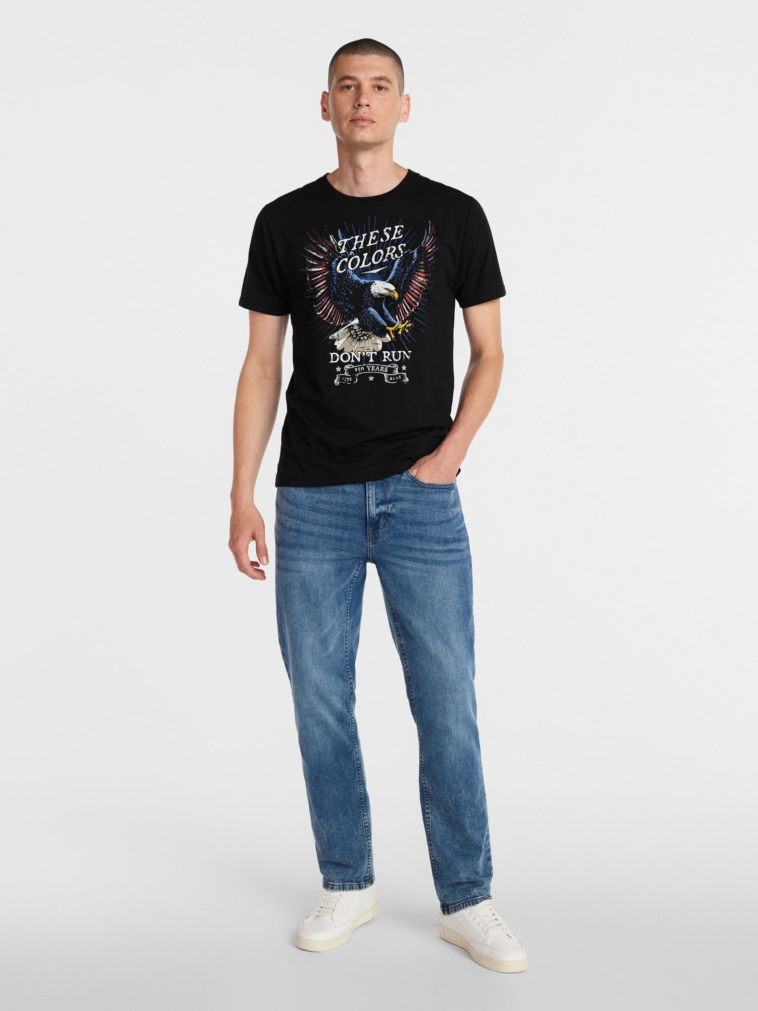 Americana Men's and Big Men's Eagle of Freedom Graphic Tee Shirt from Way to Celebrate, Sizes XS-3XLT