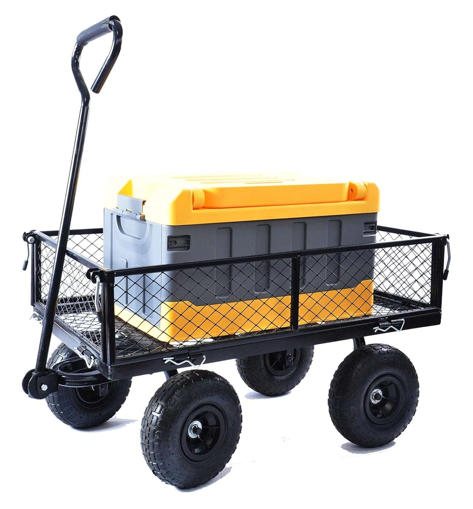 Heavy Duty Garden Cart with Big Wheels, Steel Yard Dump Heavy Duty Garden Cart with Big Wheels, Steel Yard Dump