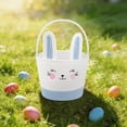 thumbnail image 4 of Personalized Easter Basket - Dienrx Easter Basket, Easter Bunny Baskets with Handle, Baby Gift Baskets, Egg Buckets Gifts Tote Bags Egg Hunt Basket for Kids, Boys, Girls, Toddler, Babies, Infant, 4 of 8
