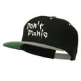 thumbnail image 2 of Halloween Don't Panic Embroidered Snapback Cap - Black Silver OSFM, 2 of 5