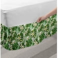 thumbnail image 2 of Tropical Bed Skirt, Composition of Flowers and Fern Leaves Exotic Hawaiian Foliage Digital Design, Elastic Bedskirt Dust Ruffle Wrap Around for Bedding Decor, 4 Sizes, Multicolor, by Ambesonne, 2 of 2