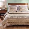 thumbnail image 6 of Benjara King Size 3 Piece Polyester Quilt Set with Kilim Pattern- Multicolor, 6 of 6