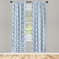 thumbnail image 2 of Ambesonne Sea Theme Curtains, Swimming Wavy Ocean Art, Pair of 28"x63", White Night Blue Camel, 2 of 4