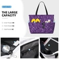thumbnail image 3 of Daiia Purple Glitter Beach Travel Bag - Water-Resistant Beach Bag, Lightweight Tote with 7 Pockets for Women and Men - Gym,Pool,Camping,Reusable Grocery Bag, 3 of 7