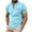 Light Blue, variant on WREESH Men's Patchwork Henley Shirt Casual Short Sleeve Top with Stand Collar & for Exploration