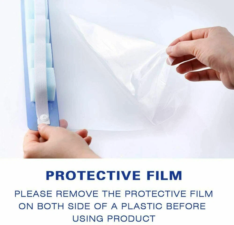CRESTIN- 10Pcs Safety Full Face Shield Reusable Washable Face Mask Clear Protection Cover