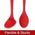 thumbnail image 2 of AOWOO 4 Pcs Large Silicone Mixing Spoon Set, 10.82*2.36 inch Heat Resistant Colored Mixing Spoons, Non-stick Basting Spoon for Kitchen Cooking, Mixing, Baking, Serving and Stirring, 2 of 8
