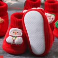 thumbnail image 5 of Goodw7 Christmas Baby Booties Soft Fleece Warm Infant Sock Shoes with Elastic Ribbed Ankle Cuff and Cute 3D Christmas Appliques for Holiday Photo Shooting and Indoor Crawling, 5 of 9