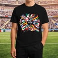 thumbnail image 2 of 2026 Soccer Fan Shirt, Men’s Multi-Nation Flags Casual T-Shirt, Lightweight Sportswear, 2 of 6