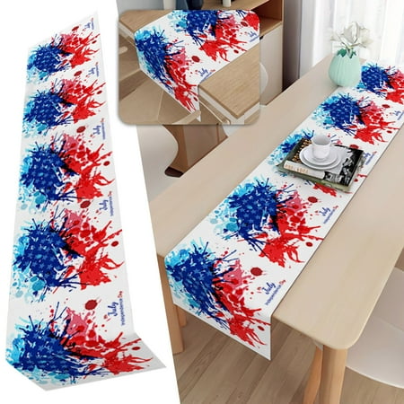 

Independence Day Table Cloth Coffee Table Table Cloth Holiday Decoration Cloth Cotton Linen 33x180cm