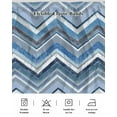 thumbnail image 7 of Northern Europe Bed Skirt Queen Size 16" Drop Blue Geometric Wave Stripes Ruffled Wrap Around Bed Skirts Adjustable Elastic Bedskirt Dust Ruffle for Queen Size Bed, 7 of 7