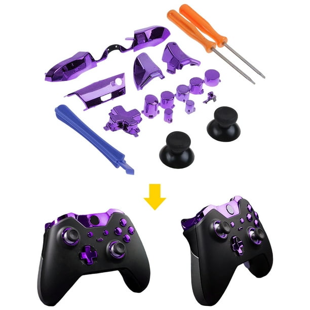 Parachoques repuesto Hugtrwg Botones LB RB D-Pad LT RT Kit Controlador Accesorios juego con piezas destornillador para Xbox One Elite