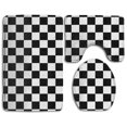thumbnail image 1 of ABPHQTO Bandera a cuadros que agita la carrera Juego de alfombras de baño de 3 piezas Alfombra de baño Alfombra de contorno y tapa de inodoro ABPHQTO Cont-CHAPPLE-28393, 1 of 2