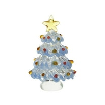 Tabletop Christmas Tree Decor Crystal Glass Christmas Tree Shape Ornament Mini Trees Figurines for Home/Office Holiday Tabletop Decor