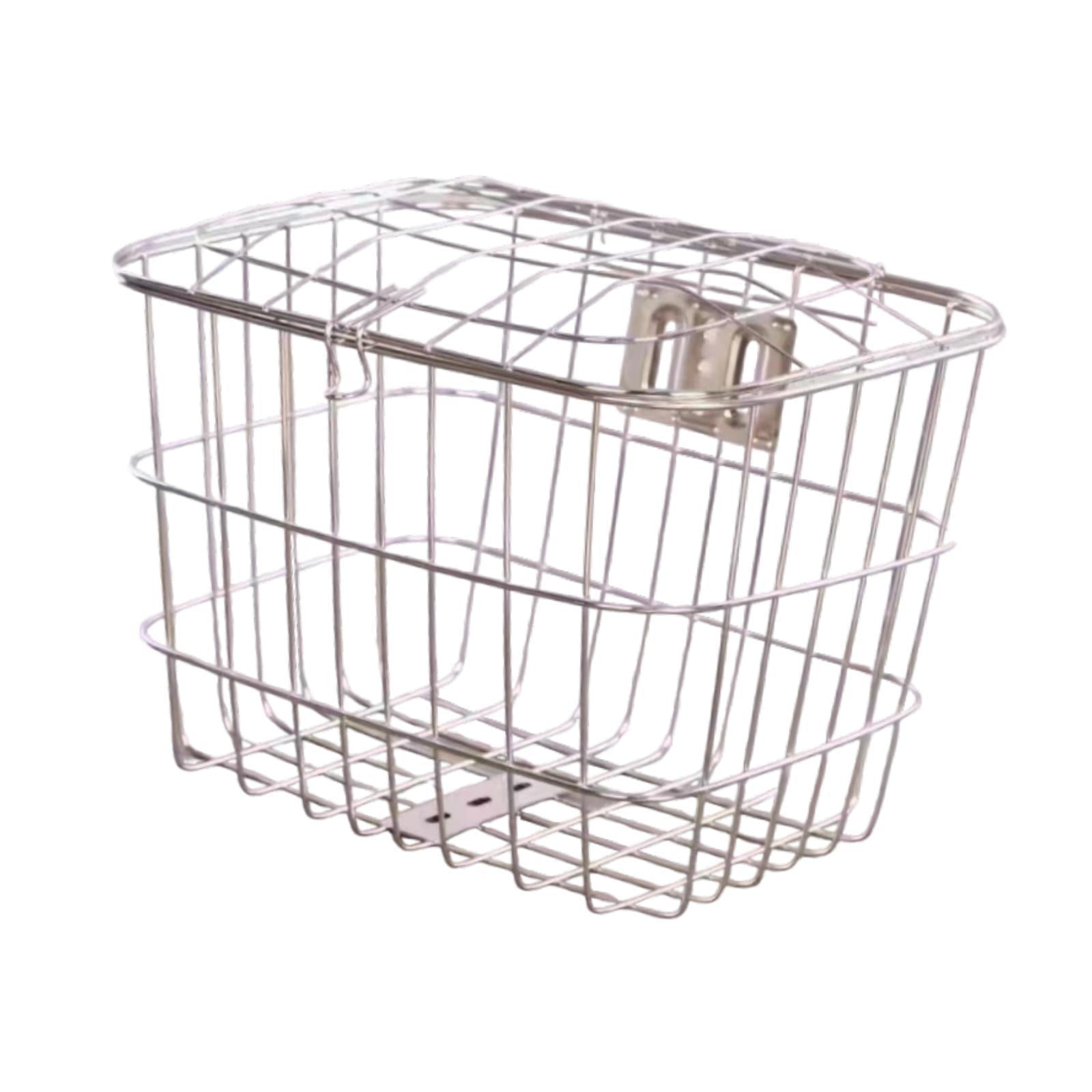 DimyFew Bicycle Basket Storage Basket Metal Practical Folding Bicycles Bike Front Basket Style B