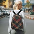 thumbnail image 7 of FORMRS Mini Backpack Purse for Women Travel Daypack Casual Shoulder Bag, Red Tartan Pattern, 7 of 7