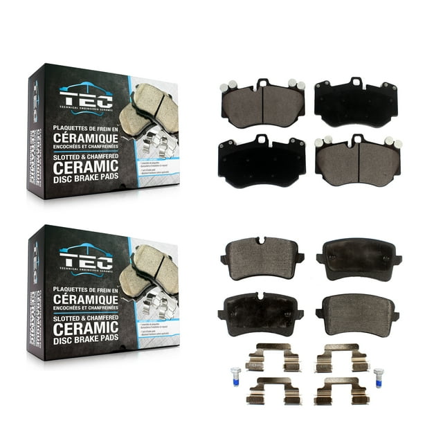 TEC Front Rear Ceramic Brake Pads Kit for Car 2013-2015 Audi RS5 with Composite Brakes KTC-100607